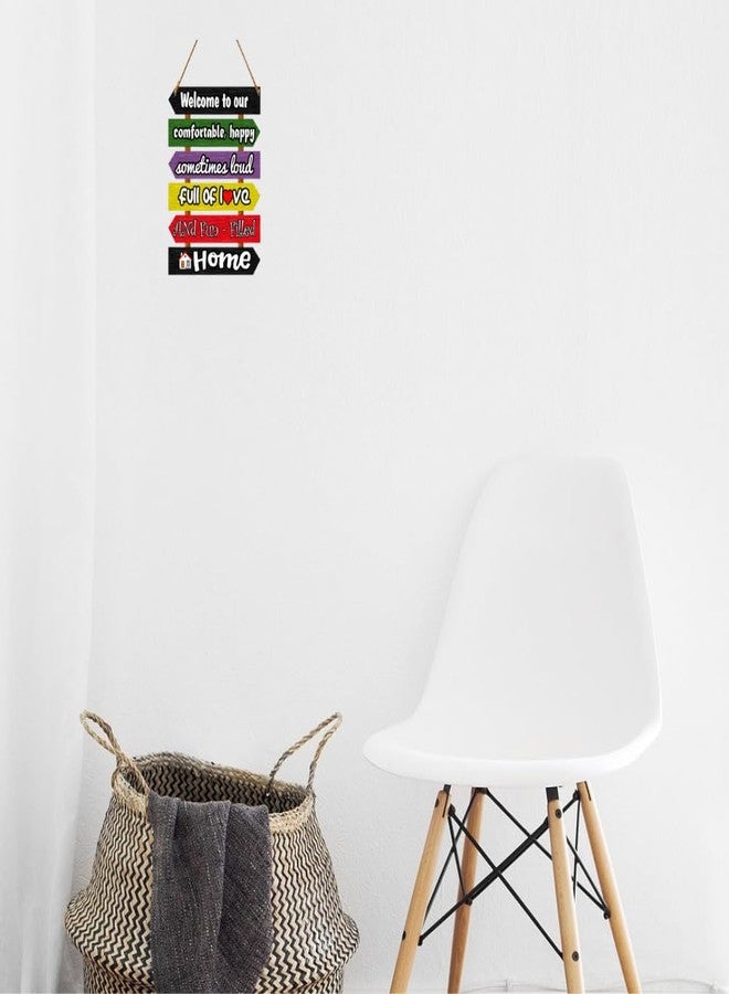 PNF Poster And Frames Welcome to our comfortable happy home Quote Wall art & Door Hanging Frame For Kitchen, Dining, restaurants Decor | Walland home Decor for Living Room | Room Decor Wall Decor Items For Bedroom | (Wooden, 11x9 Inch,brown)-79-5 - Image 2